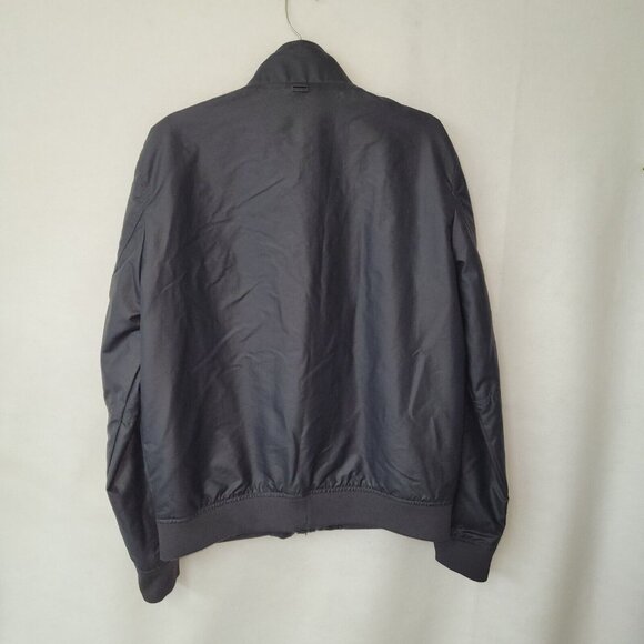 Calvin Klein Jeans Jacket Mens L Black Nylon Bomber Full Zip Zipper Pockets‎ - Picture 8 of 14